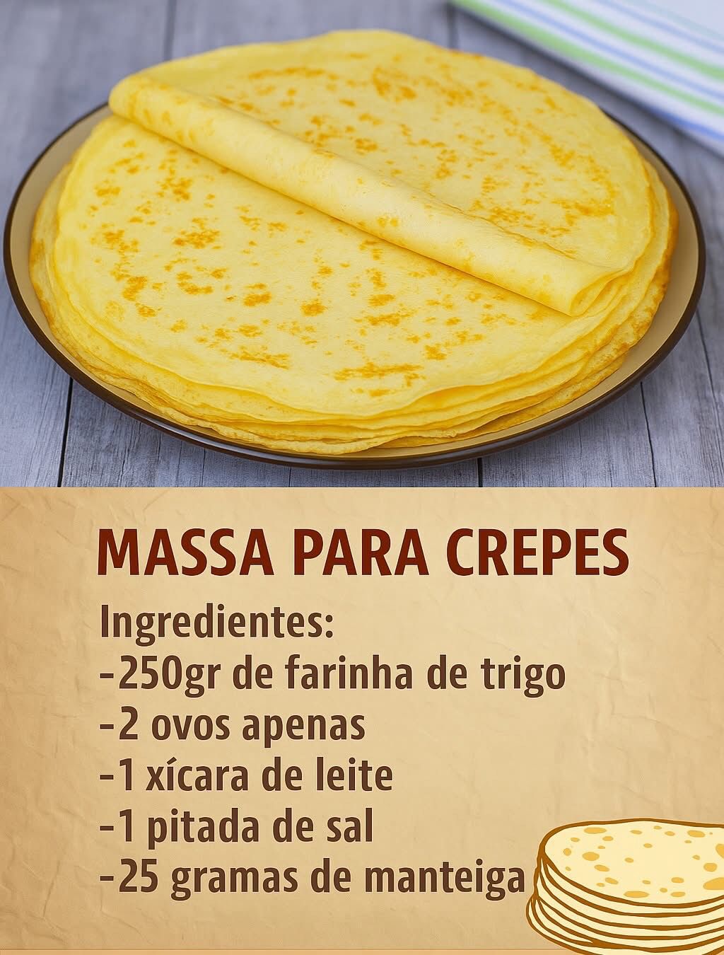 Massa para crepes