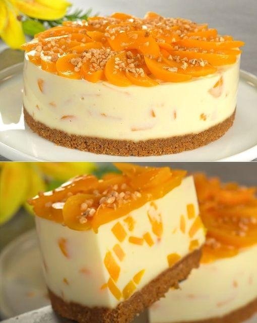 Torta Gelada de Pêssegos