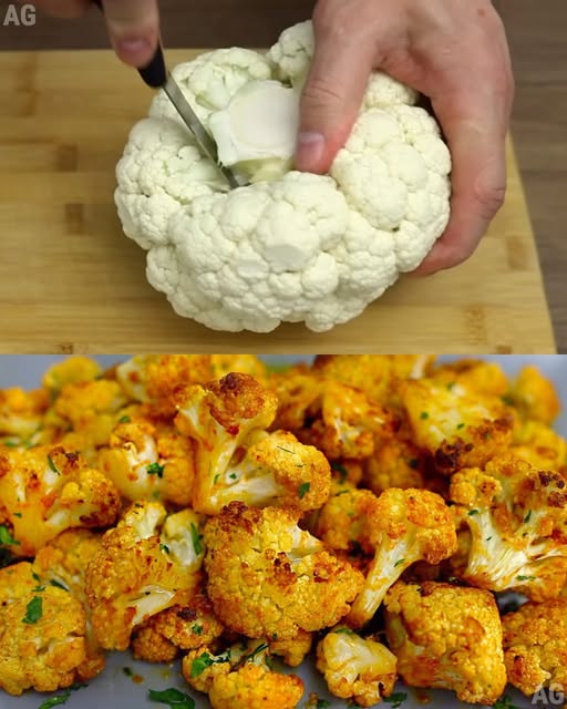 Couve-Flor Assada Crocante com Parmesão