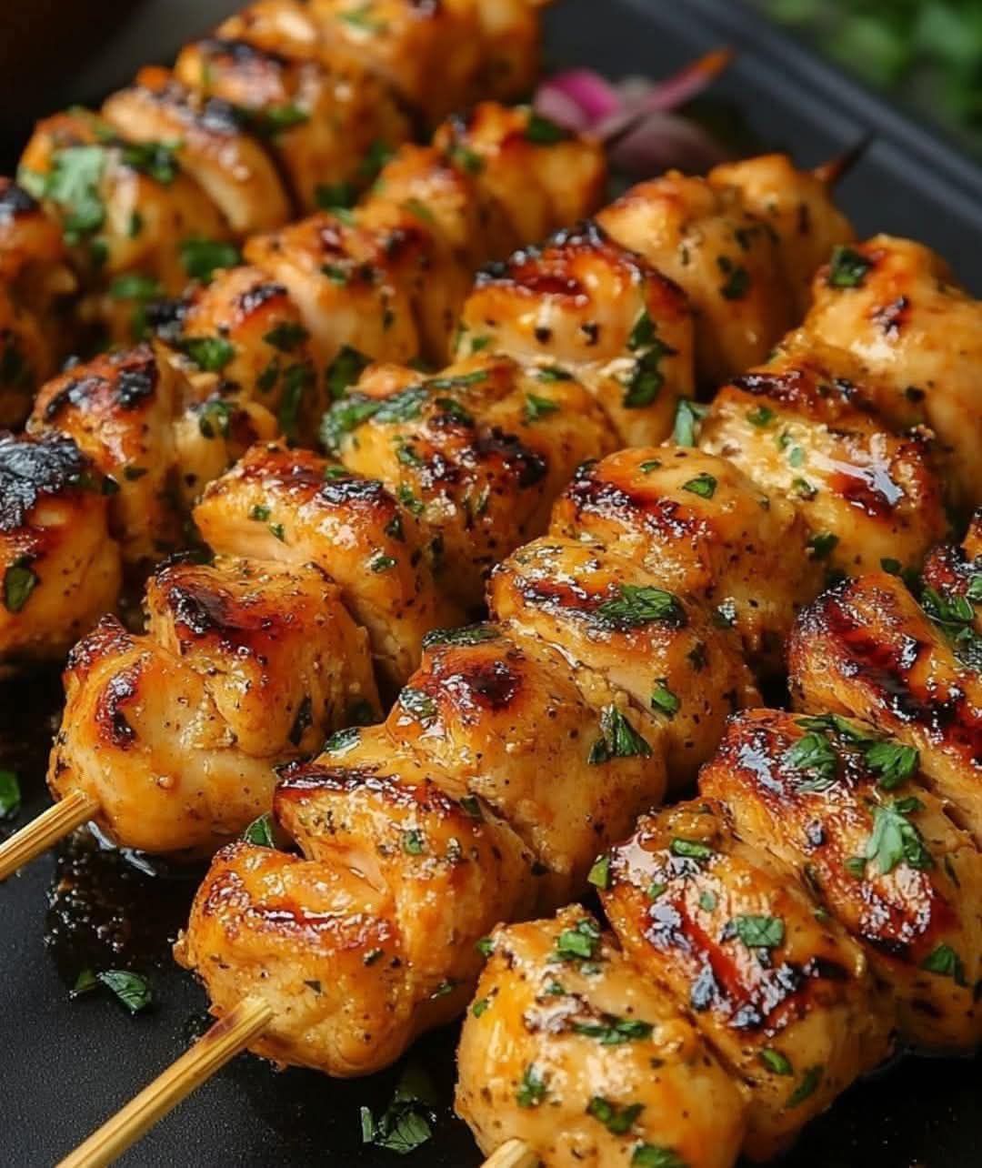 Espetadas de frango marinadas