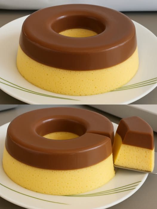 Flan Bicolor de Chocolate e Maracujá