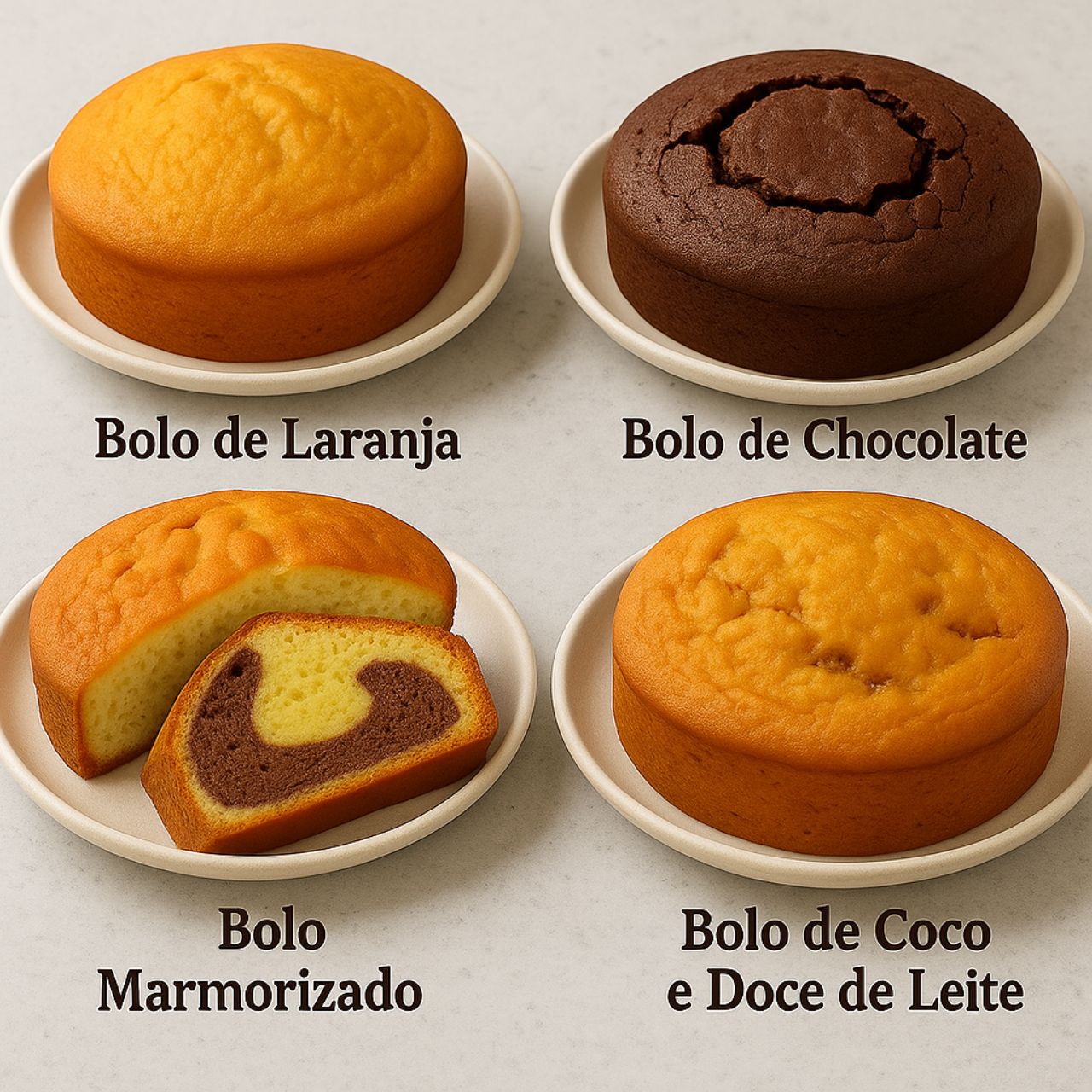 4 Receitas de bolos