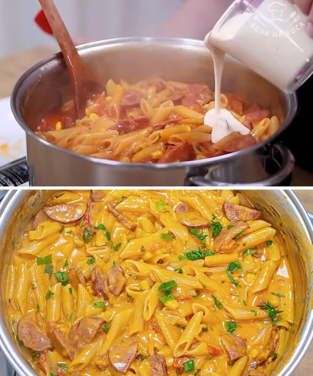 Macarrão Cremoso com Calabresa