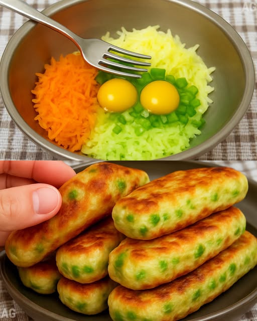 Bolinho de batata, cenoura e abobrinha... Ver mai