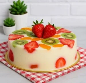 Sobremesa Frutada Pudim de Natal