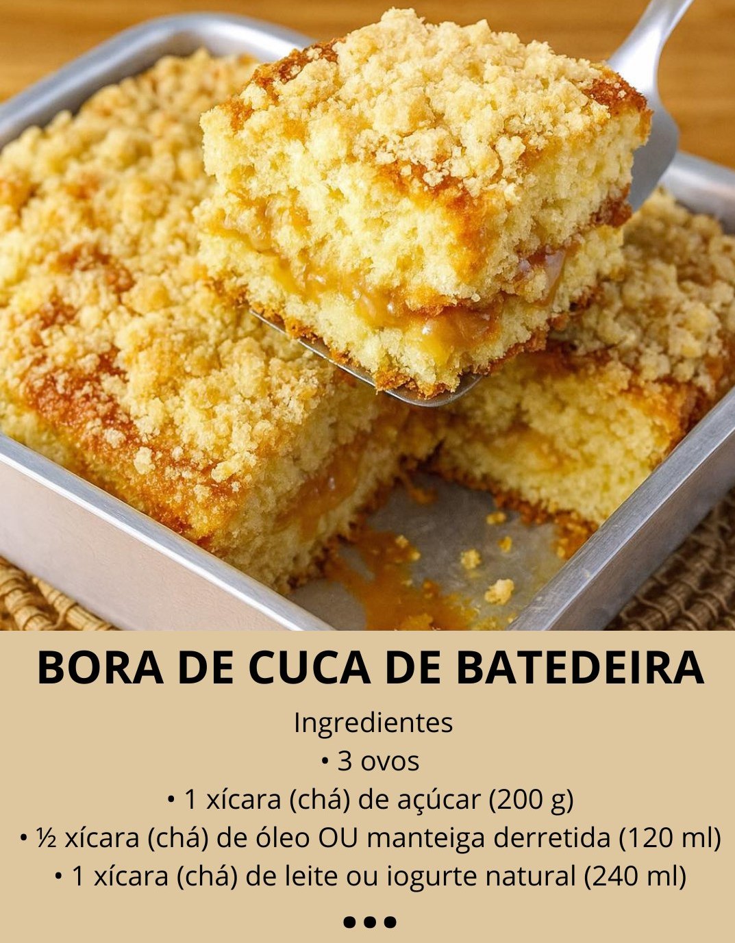 Bolo Cuca de Batedeira
