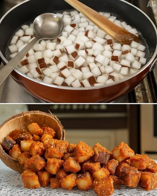 Coquinho caramelizado crocante