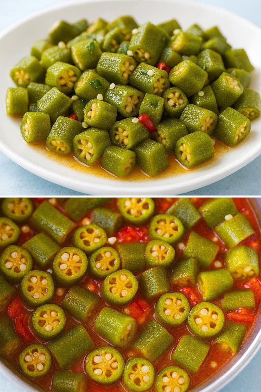 Quiabo refogado sem água e sem baba