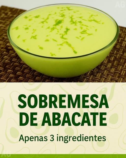 Sobremesa de Abacate 🥑 Apenas 3 ingredientes...Ver mai