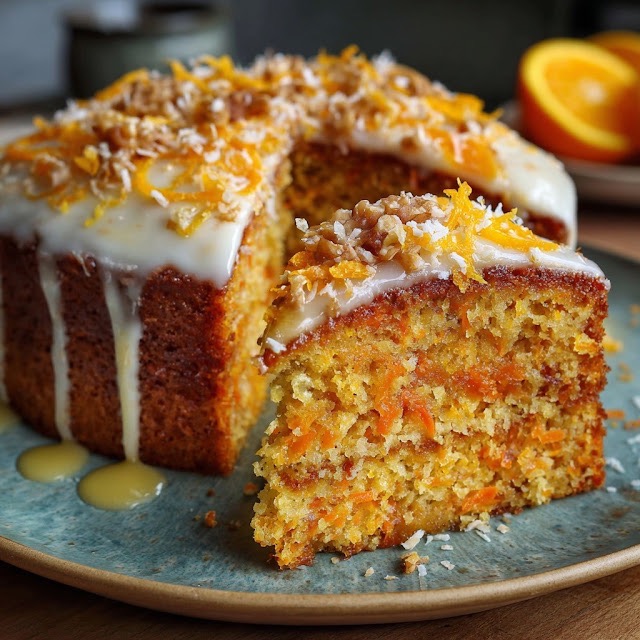 Bolo de Cenoura e Laranja Sem Farinha e Sem Açúcar