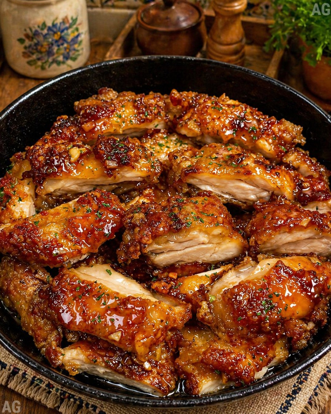 Frango Crocante com Mel e Alho