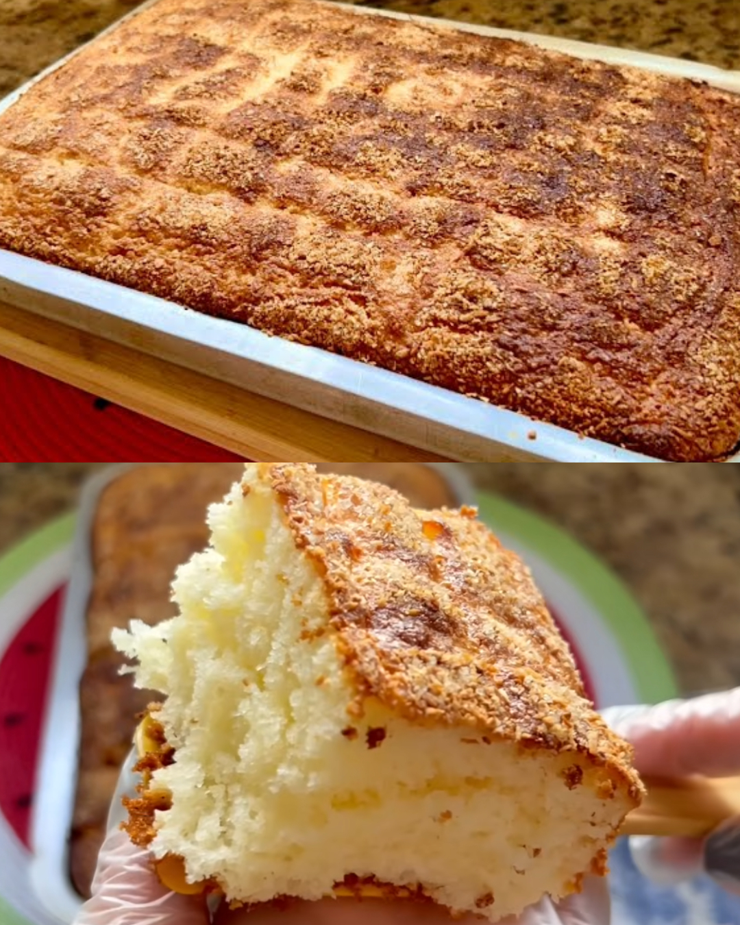Bolo de Limão com Coco e Leite Condensado