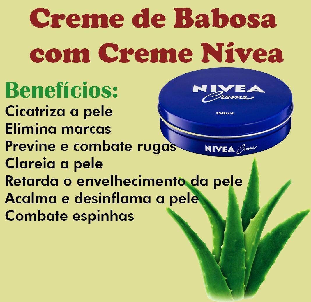 Babosa e creme Nivea formam uma reforçada fórmula para combater rugas e outros problemas da pele... Ver mai