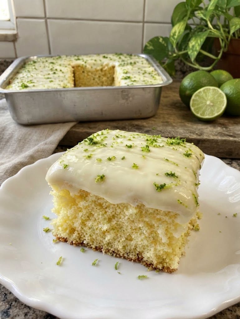 Bolo de Limão com Cobertura Cremosa