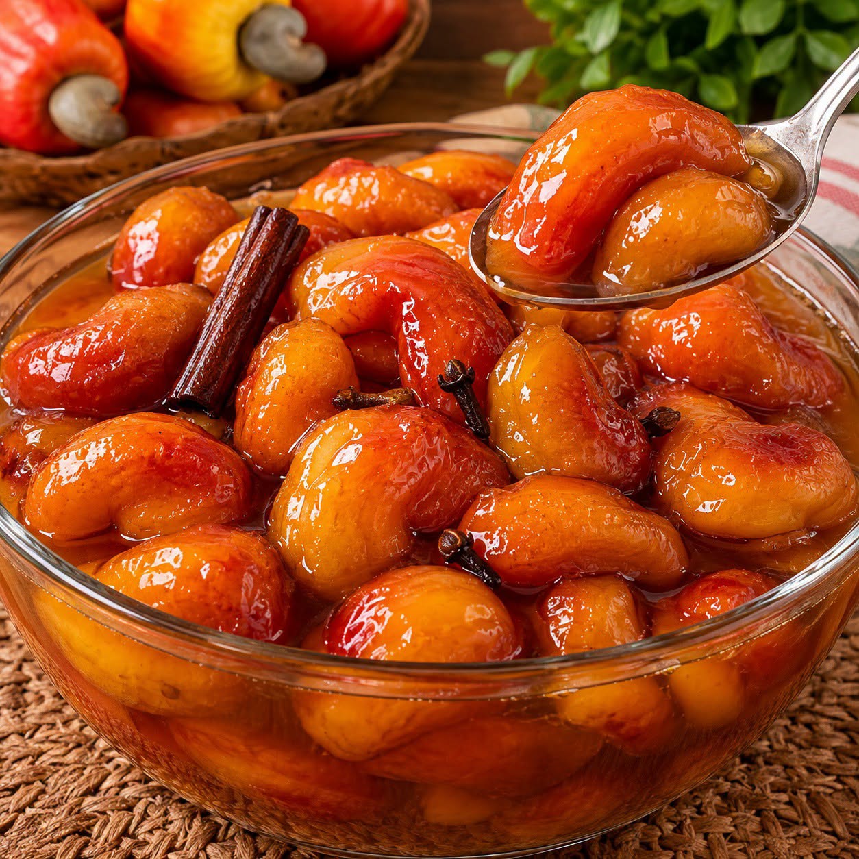 Doce de cajuzinho em calda