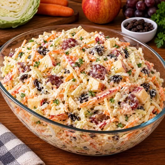 Salada de Repolho Cremosa com Frutas