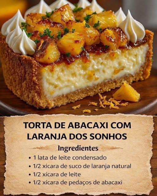 Torta de Abacaxi com Laranja