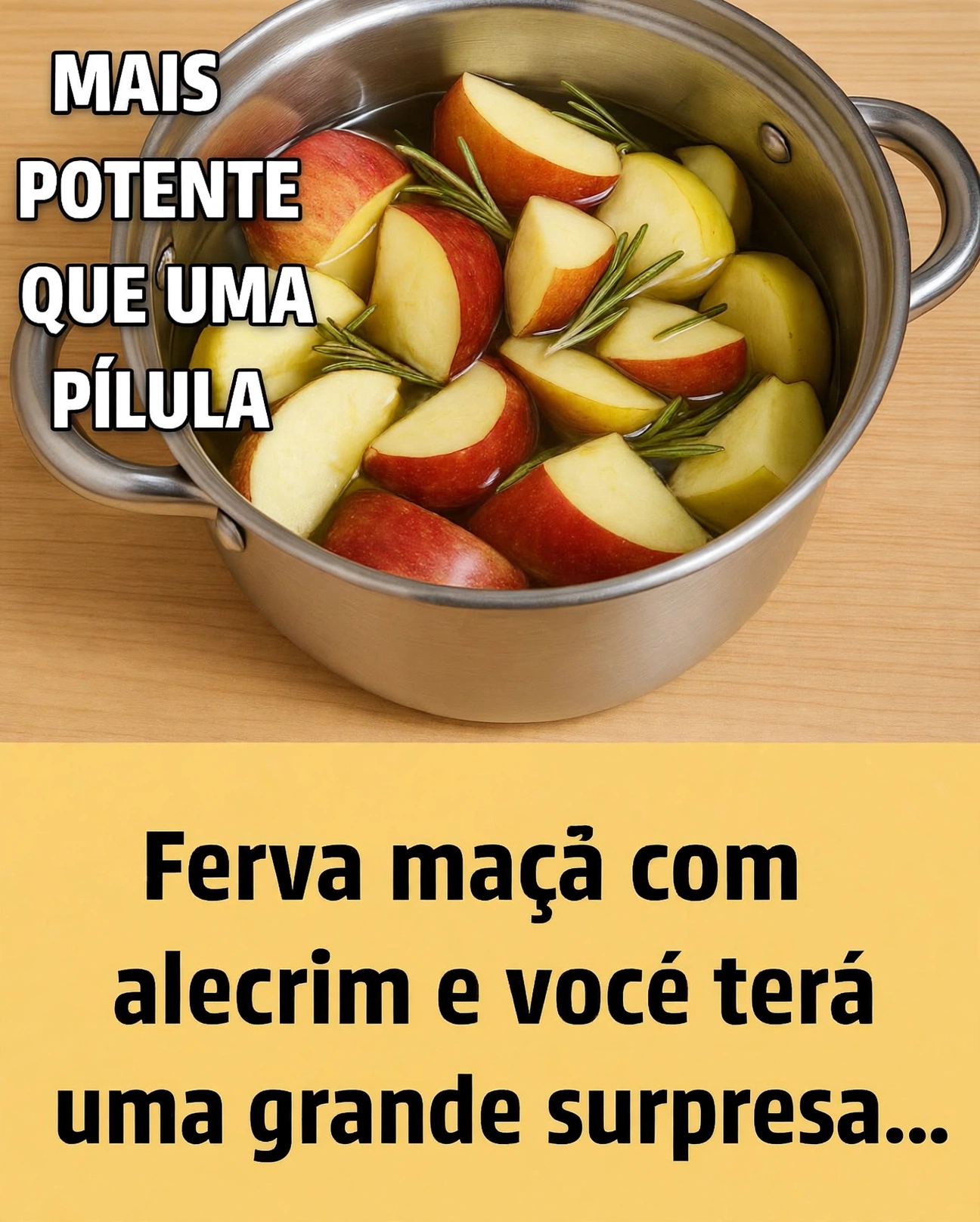 maçã com alecrim