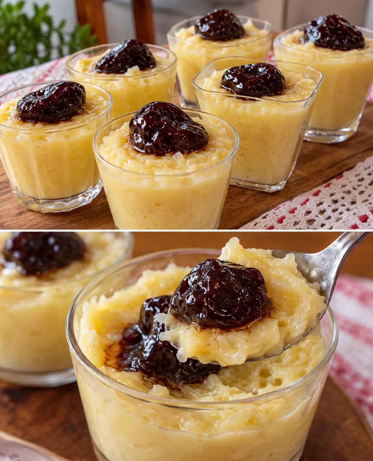 Mousse Olho de Sogra com Ameixa e Creme de Coco