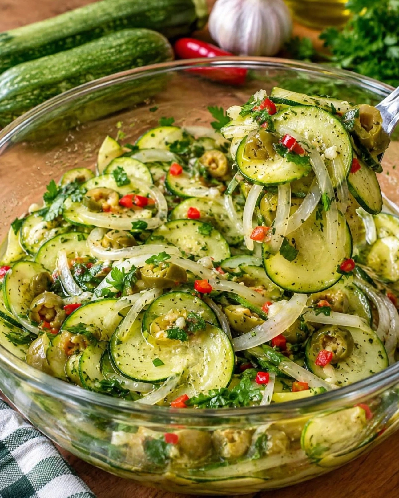 Salada de Abobrinha Temperada