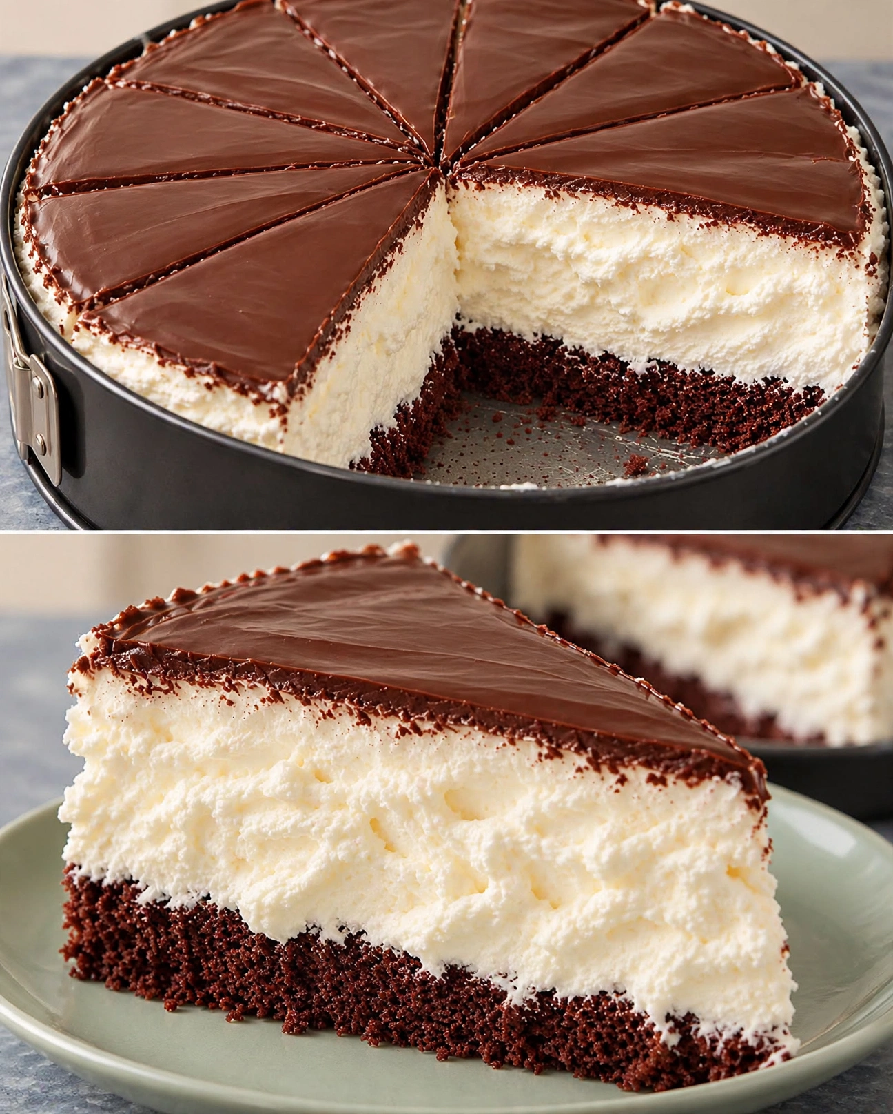 Sobremesa Cremosa de Coco com Ganache