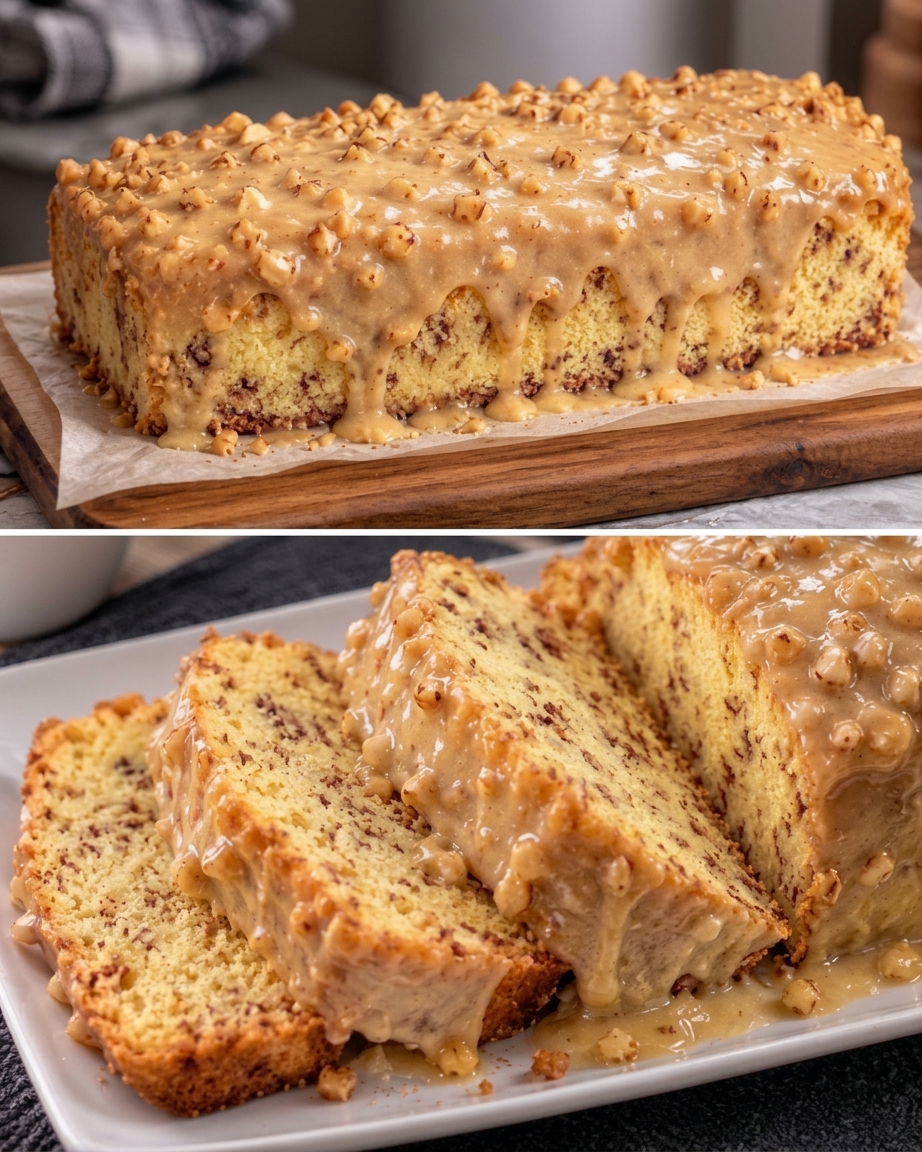 Bolo de Nozes com Cobertura de Doce de Leite